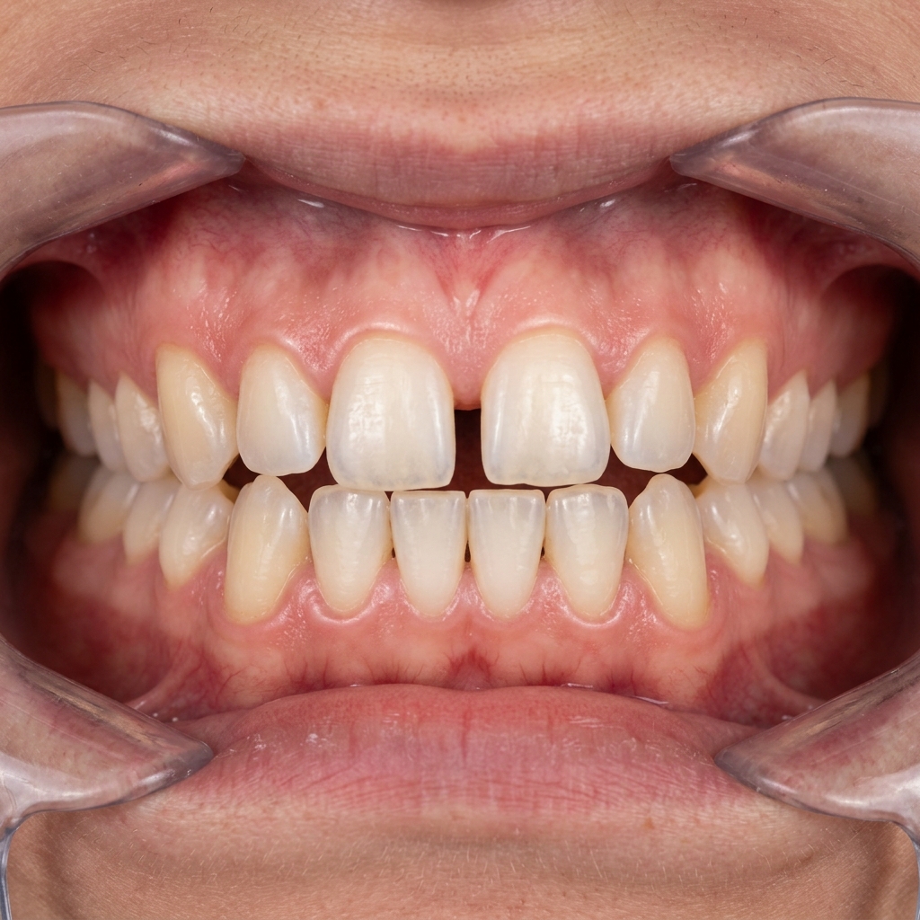 Teeth misalignment before orthodontic treatment